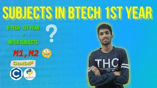 SUBJECTS IN BTECH 1st YEAR  all branches  coding subjects [upl. by Eilis]