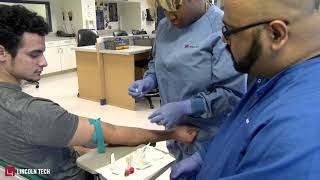 How to do a blood draw healthcare career training at Lincoln Tech [upl. by Bonny617]