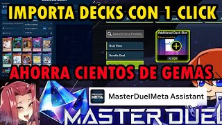 Master Duel Importa Todos Los Decks con 1 Click Ahorra Cientos de Gemas TeamSetoX YuGiOh [upl. by Rimma]