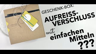 Geschenkbox m AufreißVerschluss⎮mit einfachen Mitteln⎮A4 Karton [upl. by Donelson]