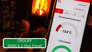 Kaminofen DROOFF APRICA 2 Plus Trend mit Fire Abbrandsteuerung im Test Erfahrung Kosten Kamintest [upl. by Epperson]