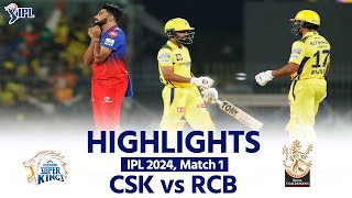 CSK vs RCB IPL 2024 Match Highlights Chennai Super Kings vs Royal Challengers Bangalore Today Match [upl. by Pain791]