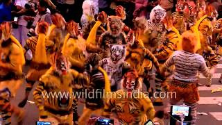 Pulikali Tiger dance from Kerala [upl. by Ajiam]