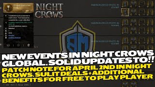 NIGHT CROWS BAGONG EVENTS NA DAPAT MONG IMAXIMIZE SOLID NA UPDATE LALO SA FREE TO PLAY PLAYERS [upl. by Kado]