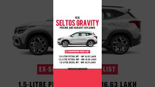 Kia Seltos Gravity  Prices amp Variant Explained  kiaseltos kiaseltosindia kiaindia [upl. by Moriarty]