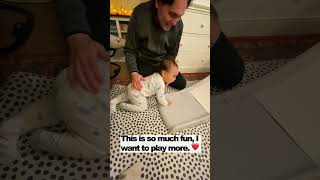 Adorable Baby Leo’s Slide Fun—Thanks to Dads Help😊 babyfun adorablebaby shorts [upl. by Suhail]