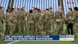 Sept 11 stair climb at UNCs Kenan Stadium [upl. by Anoed]