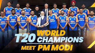 PM Modis interaction with World T20 Champions Indian Cricket Team [upl. by Aplihs]