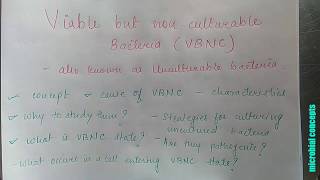 1 Viable but nonculturable what are VBNC  Unculturable  VBNC  Nonculturable bacteria [upl. by Stover]