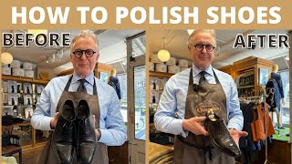 How to polish shoes [upl. by Lacombe]