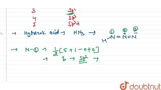 How many nitrogen isare sp2 Hybridised in hydrazoic acid  12  THE PBLOCK ELEMENTS  CHE [upl. by Spieler]