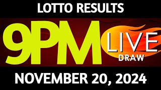 Lotto Result Today 900 pm draw November 20 2024 Wednesday PCSO LIVE [upl. by Ruenhs]