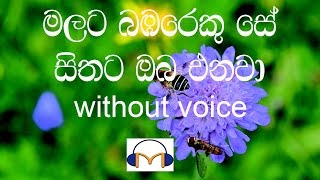 Malata Bambareku Se Karaoke without voice මලට බඹරෙකු සේ [upl. by Ty]