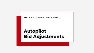 Sellics Autopilot Bid Adjustments Automation [upl. by Eelrebma256]