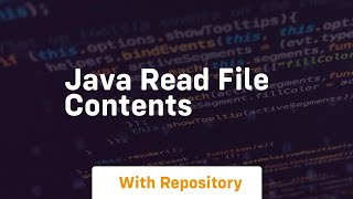 java read file contents [upl. by Senn215]