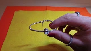 MY LATEST SILVER PANDORA BRACELET WITH EASY OPEN CLASP [upl. by Awuhsoj805]