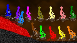 Survival Stickman Penny Farthing Bicycle Race The Lava [upl. by Hardunn310]