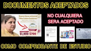 BECA RITA C DOCUMENTOS ACEPTADOS COMO COMPROBANTE DE ESTUDIO X CUAL PUEDES SUSTITUÍR🧐🤔🤨🧾🪪👍 [upl. by Sung]