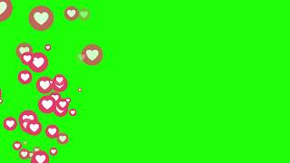 3 Instagram Love Hearts Green Screen Animation for Youtube videos Social Media Heart Reactions [upl. by Alrich]