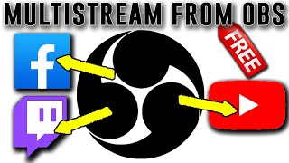 How to stream on multiple platforms using OBS  Totally FREE [upl. by Asemaj]