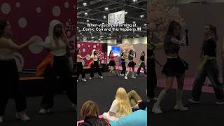 This happened at Comic Con 👀 kpop kpopinpublic dancecover badvillain shorts NEBULALondon [upl. by Cornish]