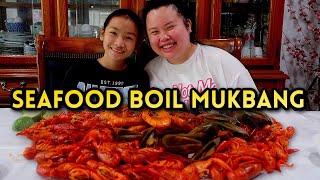 Giant Shrimp  Crawfish Seafood Boil Mukbang  Mussels 먹방 Eating Show [upl. by Lekim]