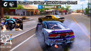 Exploring 10 BEST Tandem Drift SPOTS In Forza Horizon 5 wGOOSIEST [upl. by Nosmoht]