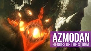 Heroes of the Storm AZMODAN Talent Build Guide Gameplay [upl. by Nidnerb]