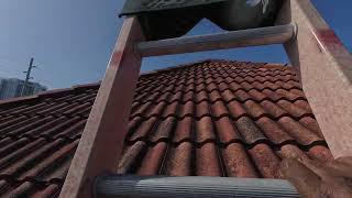 Tile Roof Cleaning for a Restaurant howto roofwashing educationalcontent [upl. by Akialam]