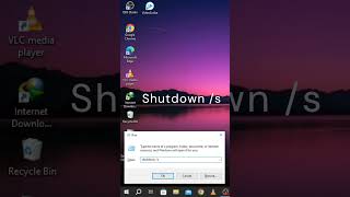 shutdown through cmd shorts youtubeshorts pc shutdown [upl. by Atinrahc]