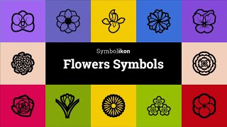 Flowers Symbols  Floriography  Flowers Meanings  Victorian Language of Flowers  Flowers vectors [upl. by Donetta]