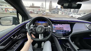 Mercedes EQS SUV 580 Test Drive POV 2023 [upl. by Jonah]