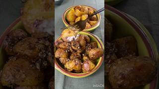 Do you like roasted potatoes  Oven roasted potatoes shortsfeed food roast appetizer [upl. by Amada]