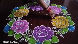 Sankranti special chukkala Muggu 7×4 dots [upl. by Rodgiva536]