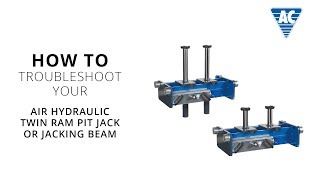 Troubleshooting your air hydraulic twin ram jacking beam or pit jack [upl. by Sibella]