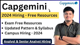 Capgemini 2024 Campus Hiring Updated Exam Pattern  Free Resources Selected Candidate Interview Exp [upl. by Eatnwahs]