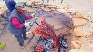 CABRITO ASADO EN LA HOGUERA  Chivo al palo  Tío Adrián [upl. by Say]