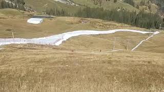 Tschentenalp Adelboden CH Lift mit Textilem Schnee  SnowfarmingPiste [upl. by Yasmine]