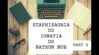 PART 2  STAPHISAGRIA DD IGNATIA AND NATRUM MURCOMPARATIVE MM HHF  DR MITHUN LADIWALA [upl. by Flaherty]