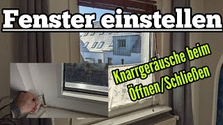 Fenster einstellen Fenster knarrt beim Öffnen und Schließen Fenster Wartung [upl. by Norwood]