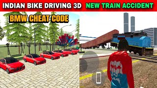 New Train Bmw Car Cheat Code New Update  Funny Gameplay Indian Bikes Driving 3d 🤣🤣 [upl. by Ykcor]