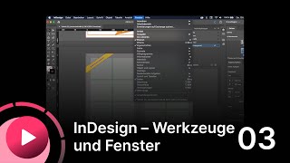 Abizeitung  Abibuch InDesign Tutorial quotWerkzeuge und Fensterquot  Teil 03 [upl. by Nivrad807]