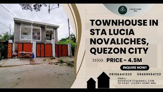 Townhouse in Sta Lucia Novaliches for only 45M [upl. by Suinotna670]