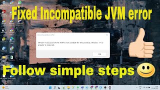 How to Fix Incompatible JVM for Eclipse in Minutes on Windows 11  How to Fix Eclipses JVM Error [upl. by Einram]