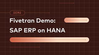 Fivetran Demo SAP ERP on HANA Video Demo [upl. by Gilbertine]