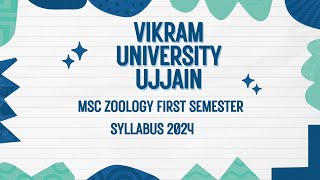 VIKRAM UNIVERSITY UJJAIN MSC ZOOLOGY SYLLABUS FIRST SEM ALL STUDENT viralvideo2024 [upl. by Opiuuk63]