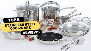 ✅BEST 4 Brand For Stainless Steel Cookware Reviews Top 4 Best Stainless Steel CookwareBuying Guide [upl. by Lombardi]