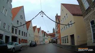 D Große Kreisstadt Nördlingen Landkreis DonauRies Fahrt durch die Stadt Dezember 2016 [upl. by Riella]