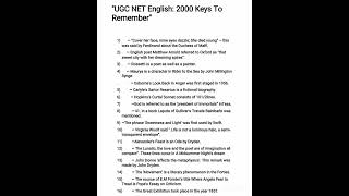 For NET SET Important Points to Remember [upl. by Bobker]