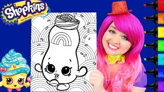 Coloring Shopkins Miss Sprinkles Rainbow Coloring Page Prismacolor Markers  KiMMi THE CLOWN [upl. by Anan]